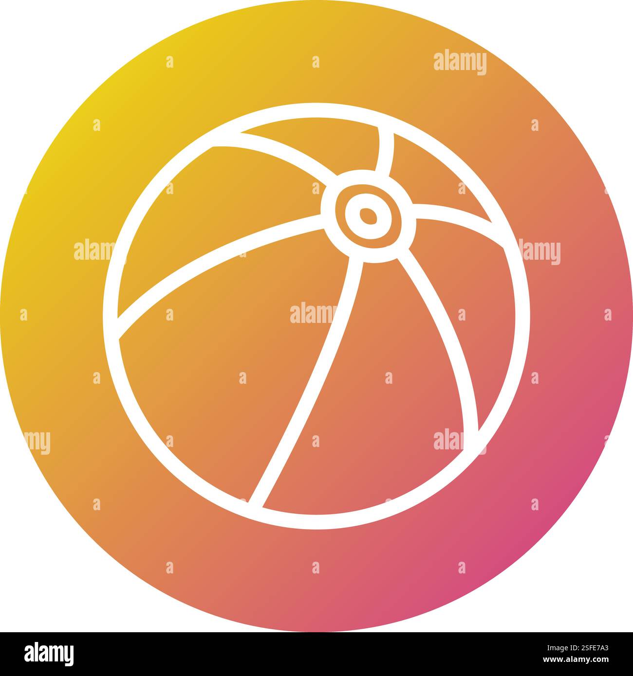 Beach ball Vector Icon Design Illustration Stock Vector