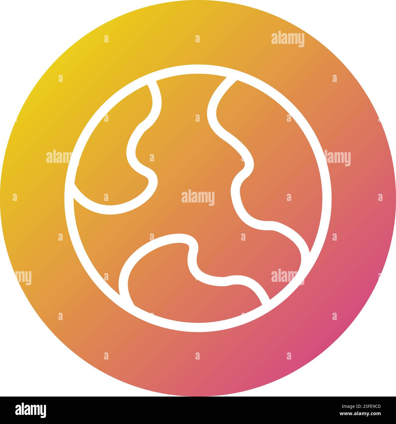 Earth Vector Icon Design Illustration Stock Vector