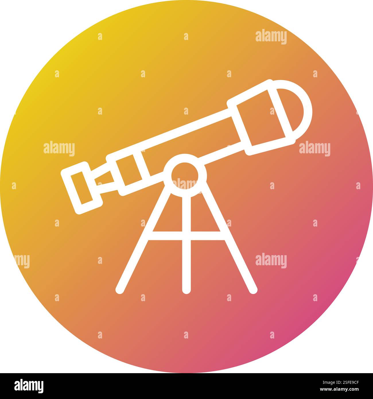 Telescope Vector Icon Design Illustration Stock Vector