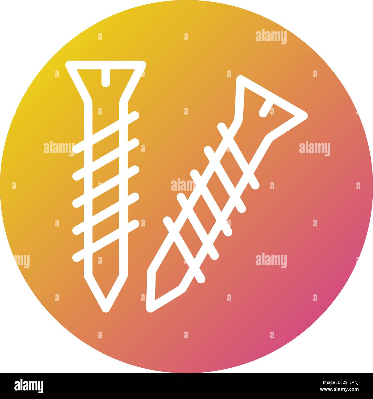 Screws Vector Icon Design Illustration Stock Vector