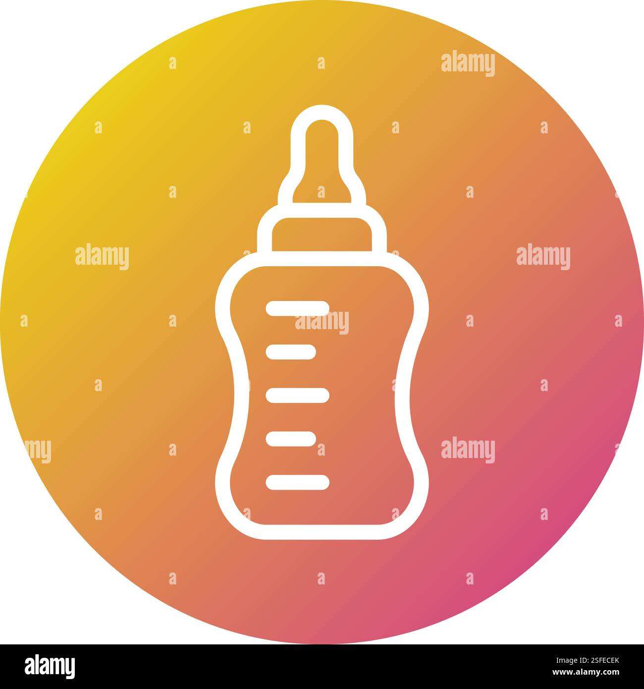 Baby bottle Vector Icon Design Illustration Stock Vector
