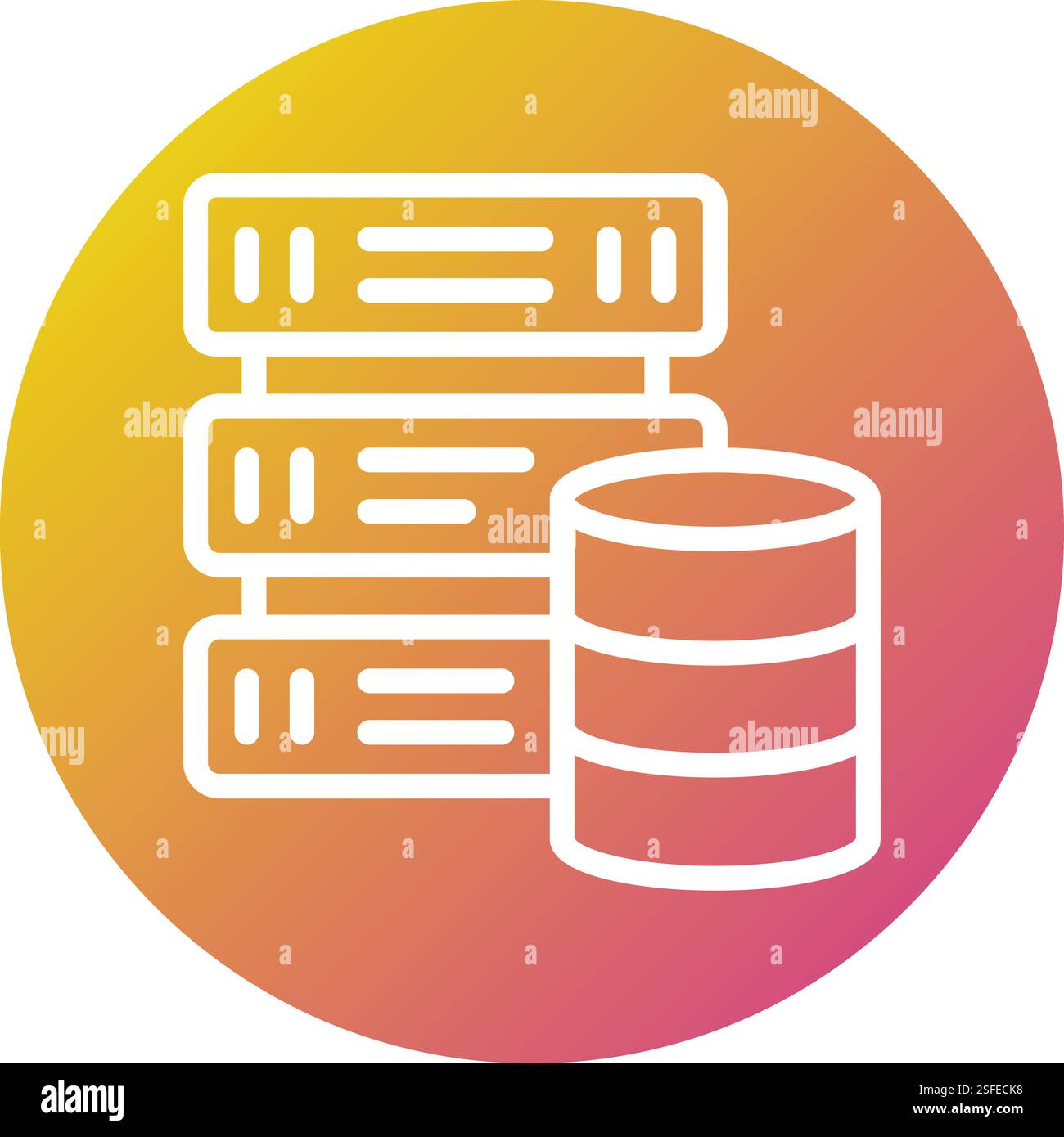 Database Vector Icon Design Illustration Stock Vector