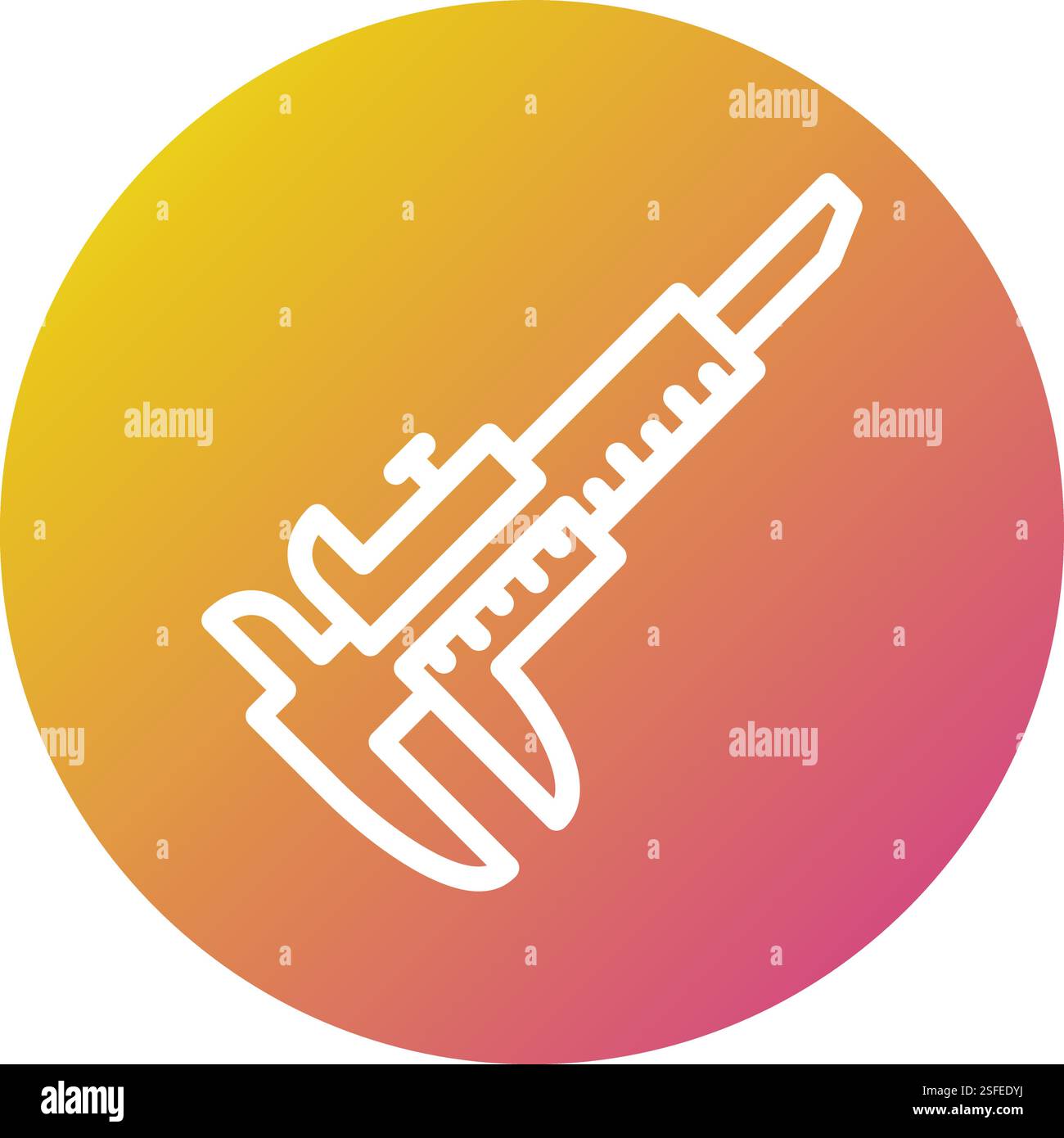 Caliper Vector Icon Design Illustration Stock Vector