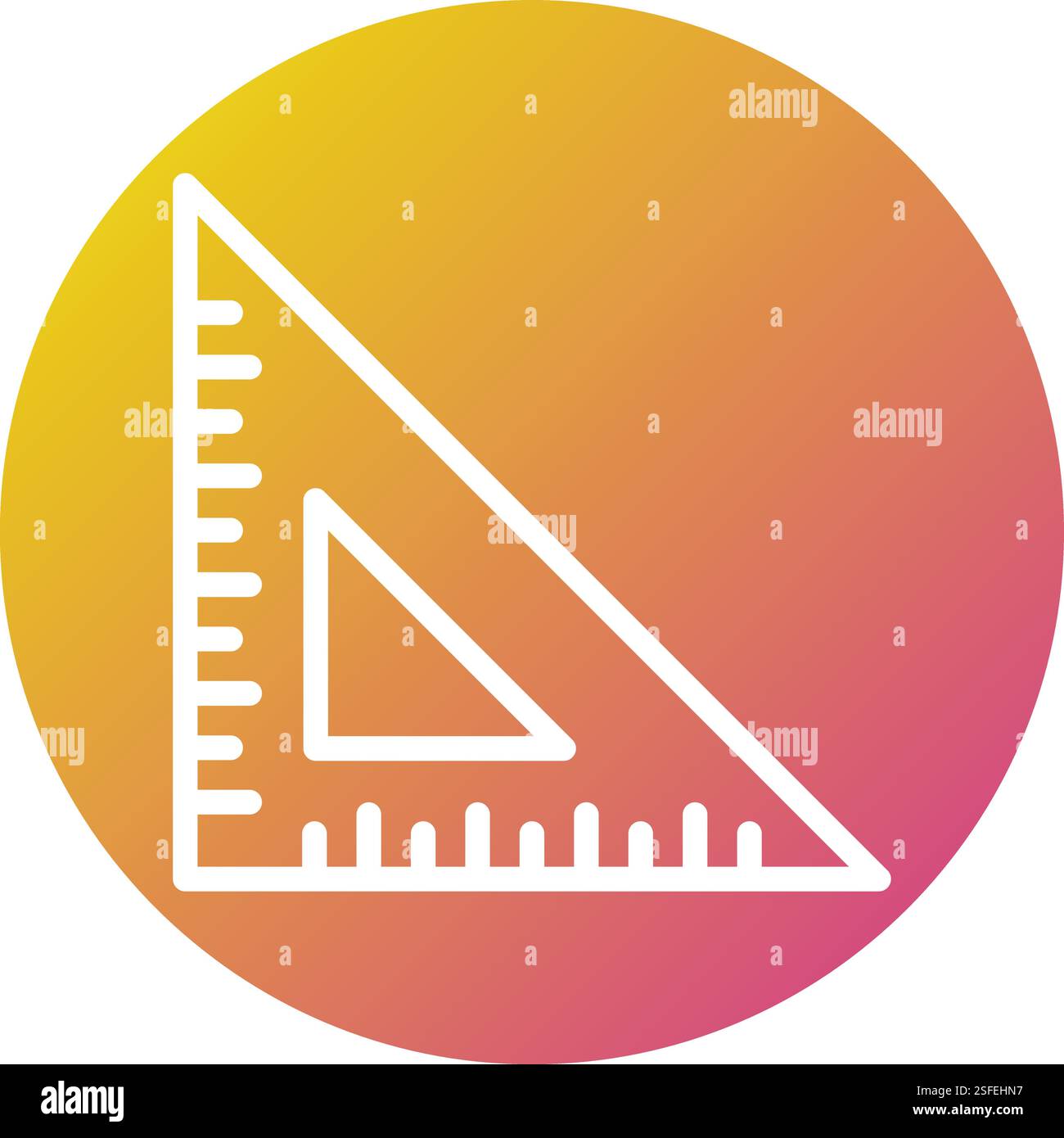 Set Square Vector Icon Design Illustration Stock Vector