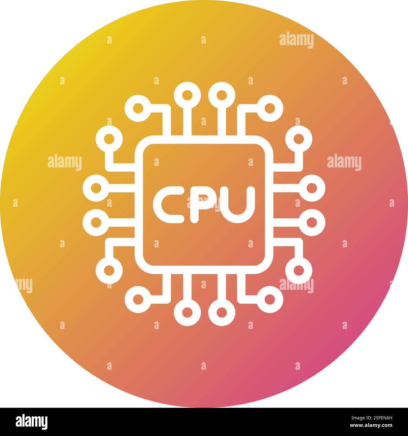 Processors Vector Icon Design Illustration Stock Vector