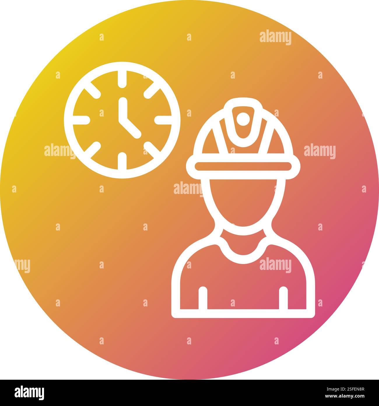 Working hours Vector Icon Design Illustration Stock Vector