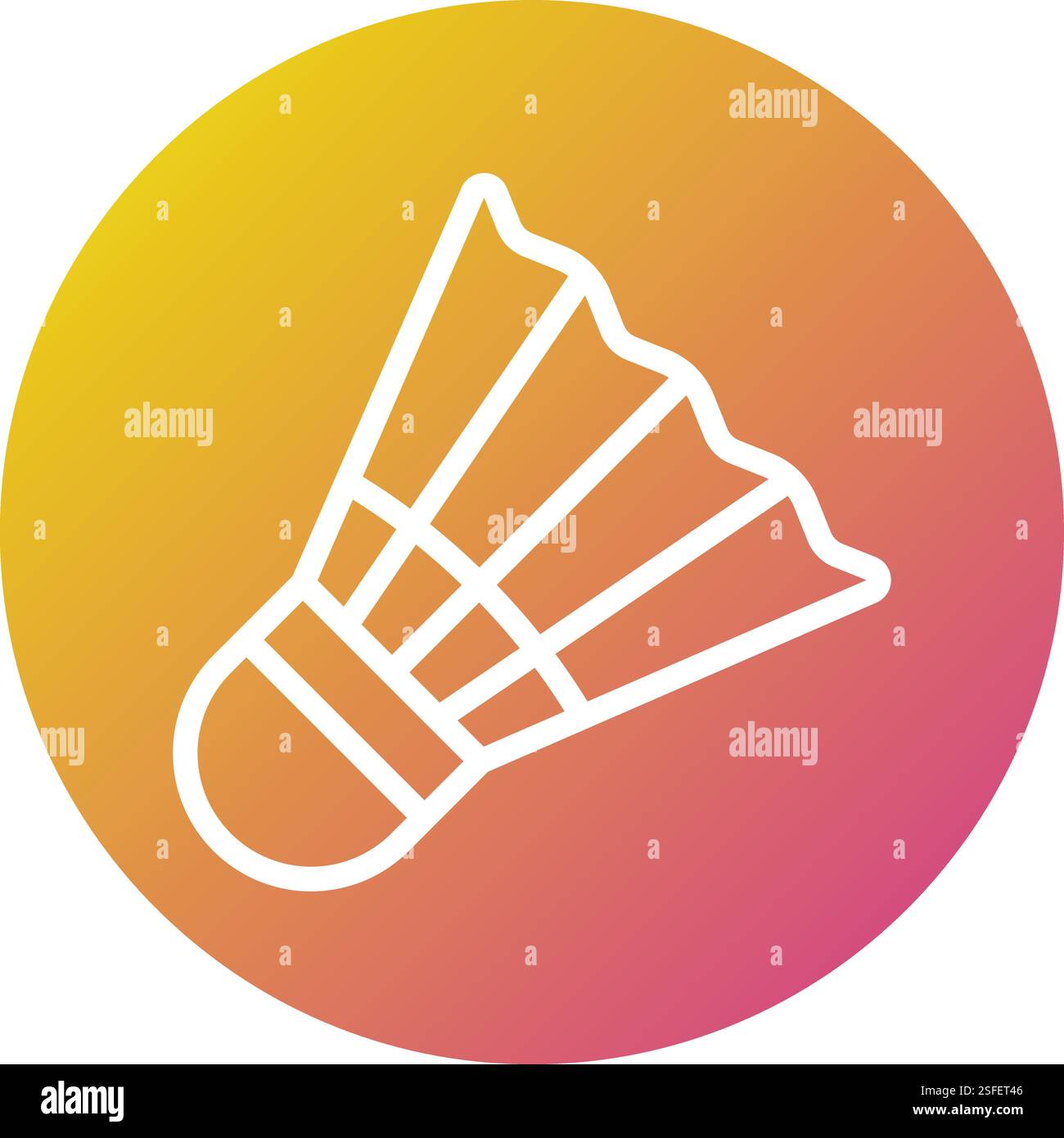 Shuttlecock Vector Icon Design Illustration Stock Vector