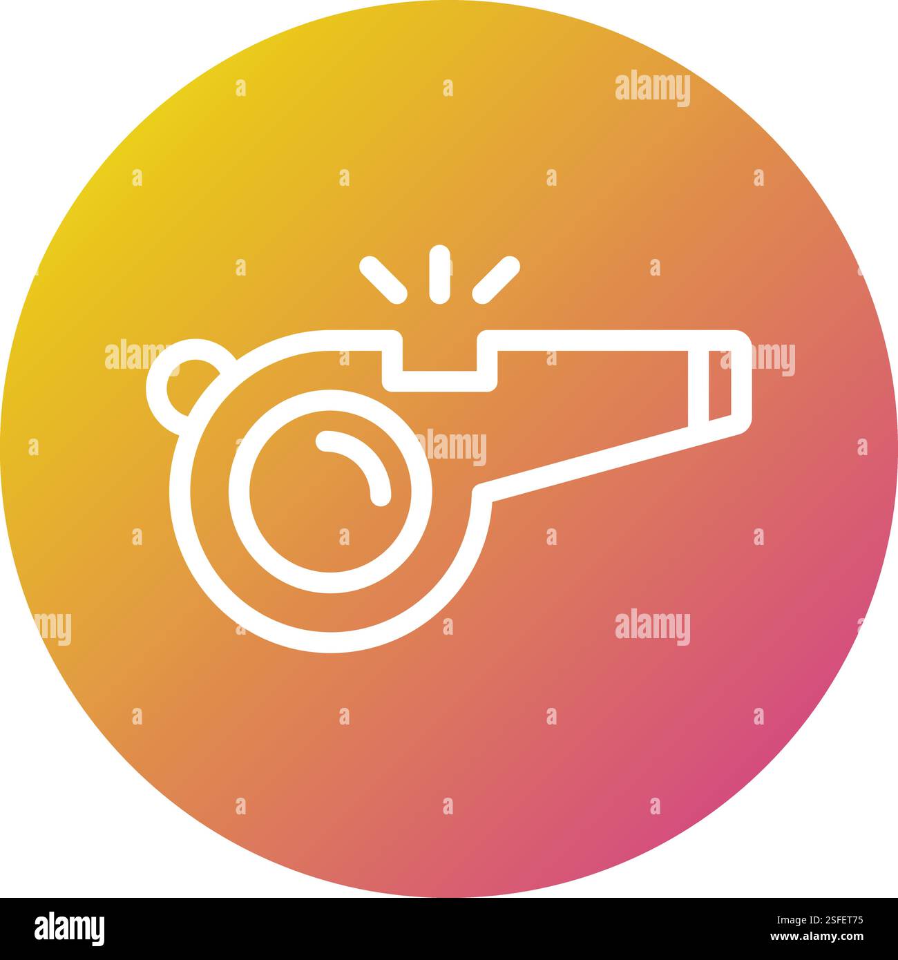 Whistle Vector Icon Design Illustration Stock Vector