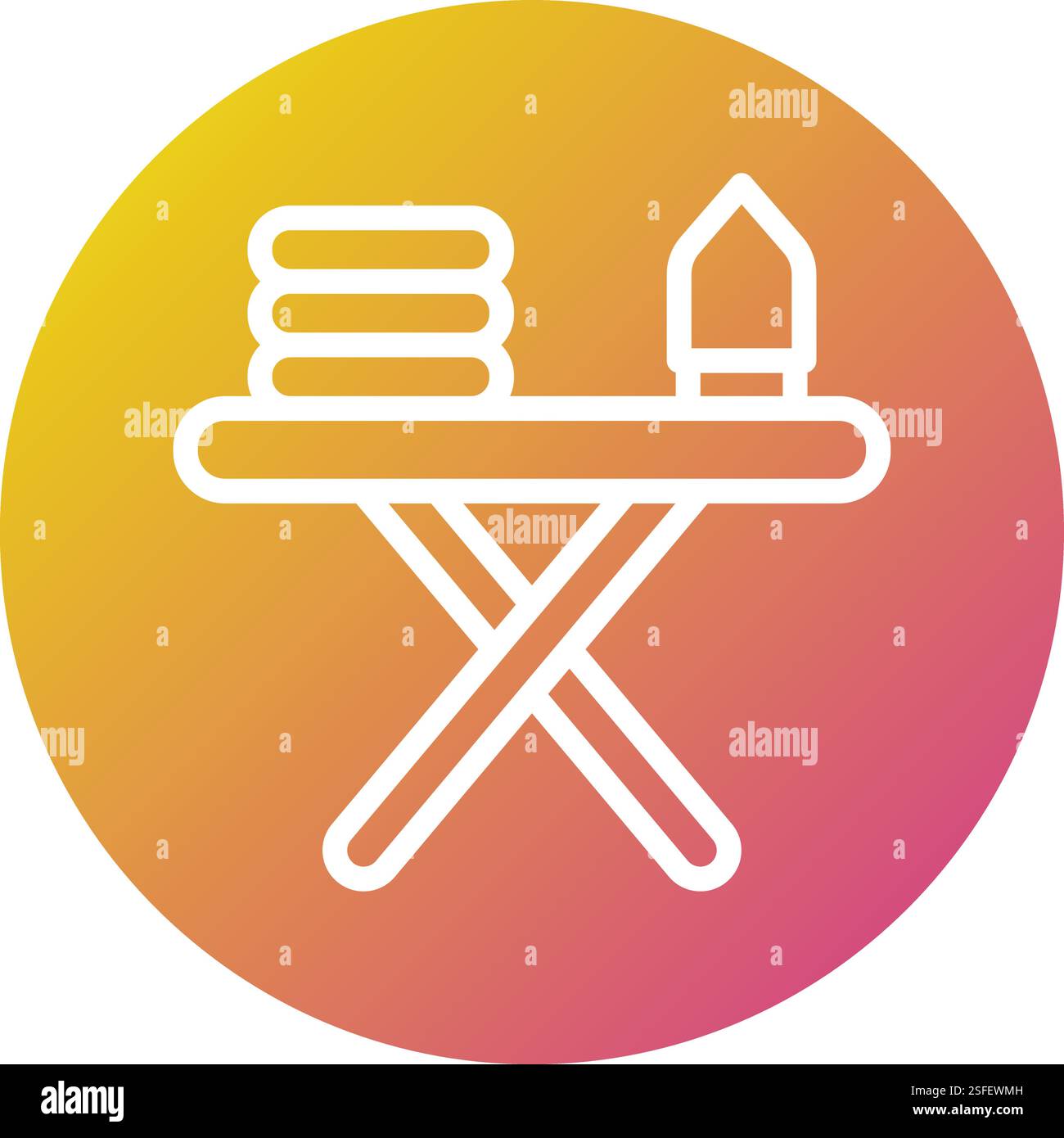 Ironing board Vector Icon Design Illustration Stock Vector