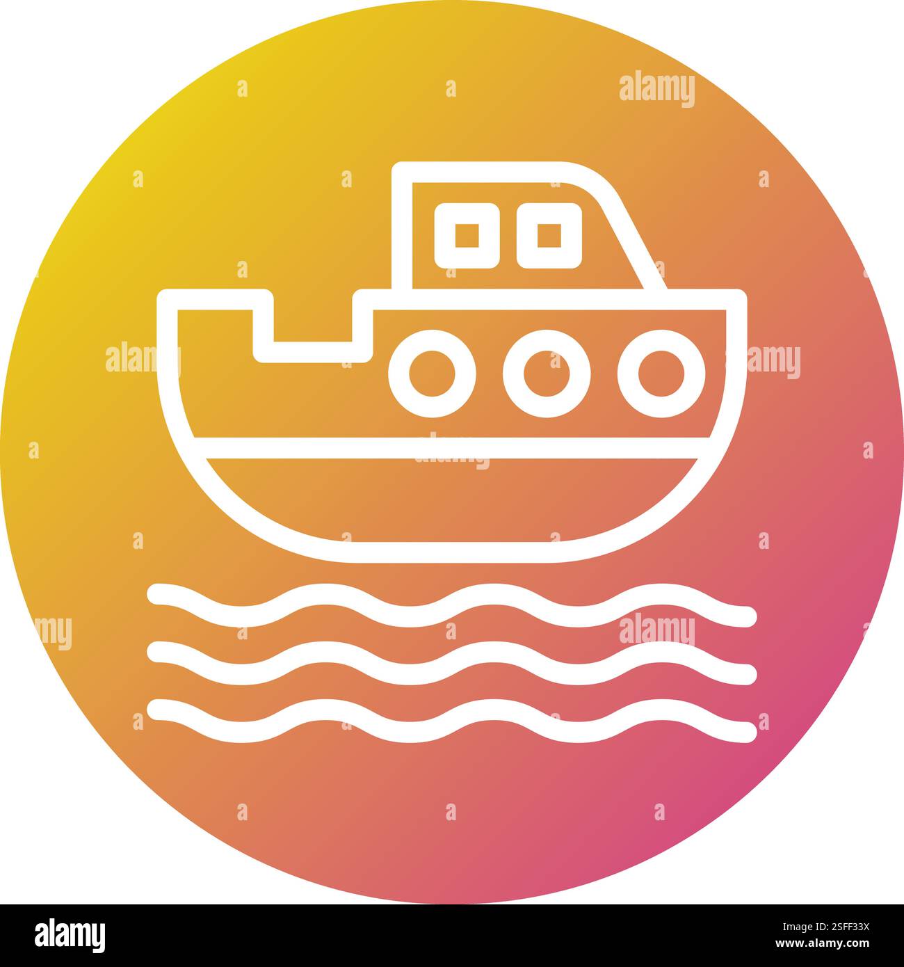 Boat Vector Icon Design Illustration Stock Vector