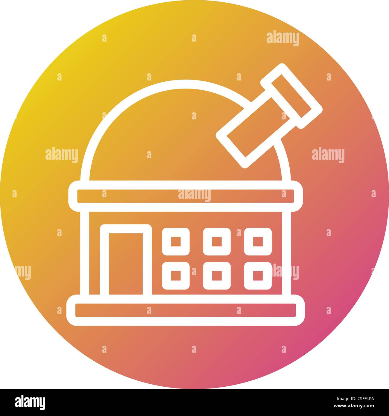 Observatory Vector Icon Design Illustration Stock Vector