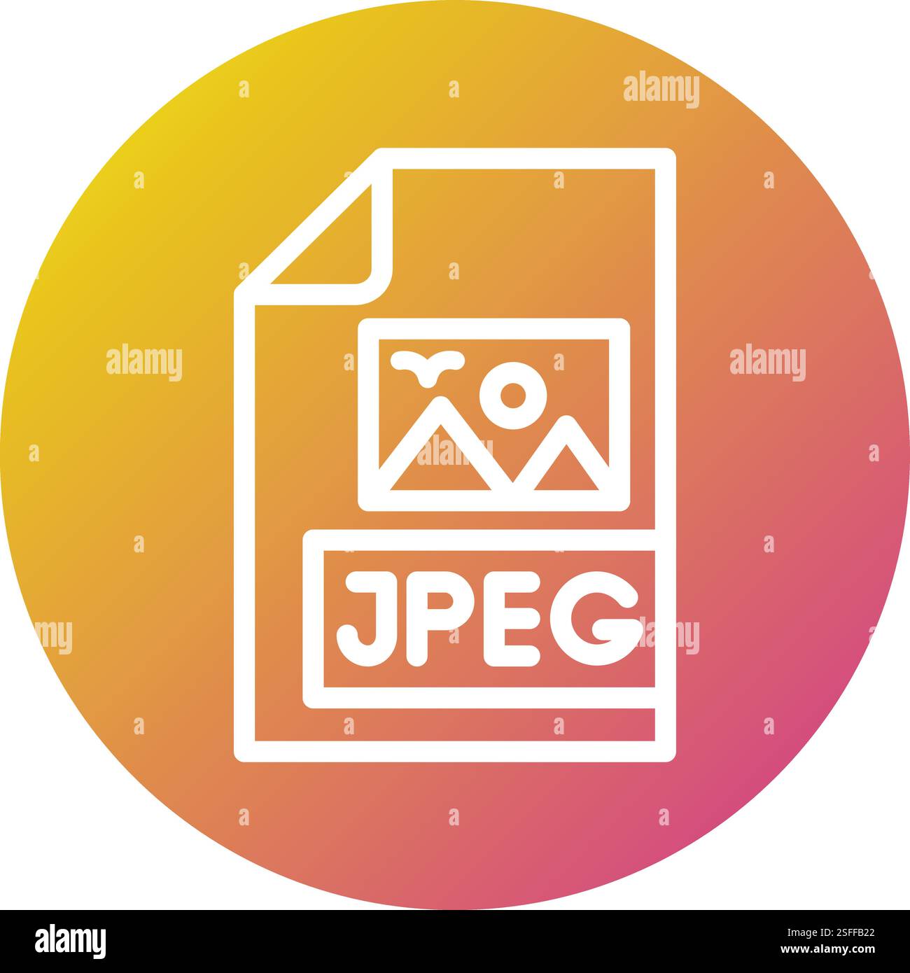 Jpeg file Vector Icon Design Illustration Stock Vector