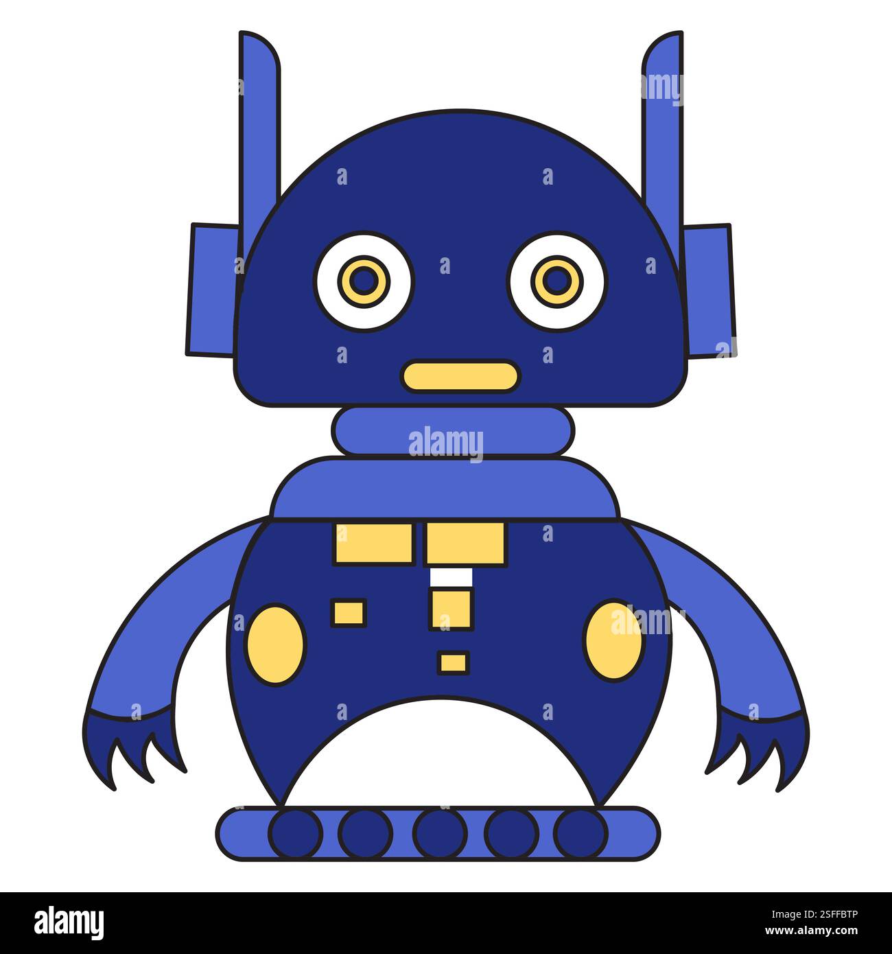 robot in flat style, vector Stock Vector