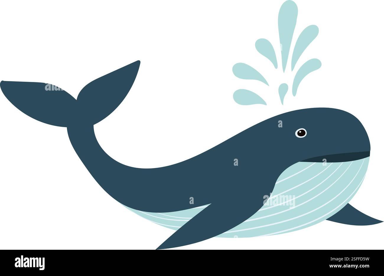 whale in flat style isolated vector Stock Vector Image & Art - Alamy