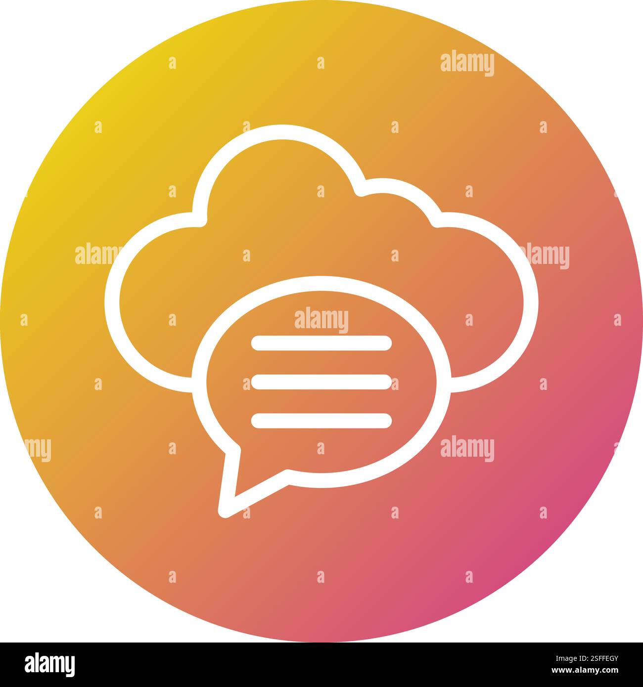 Chat bubble Vector Icon Design Illustration Stock Vector