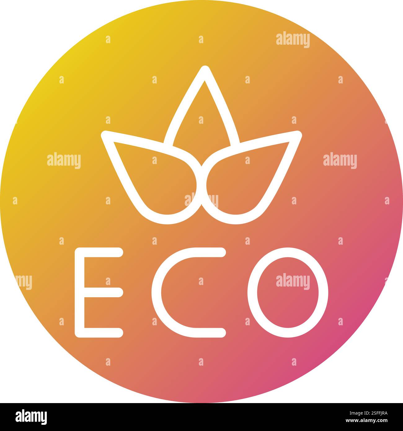 Eco Vector Icon Design Illustration Stock Vector