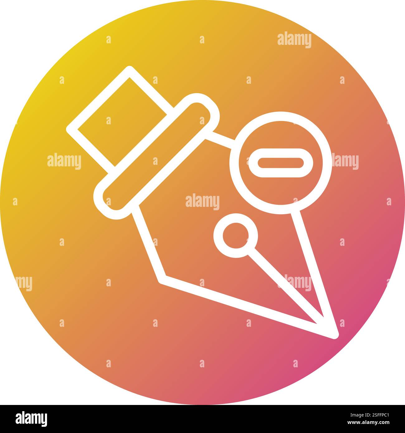 Delete anchor Vector Icon Design Illustration Stock Vector