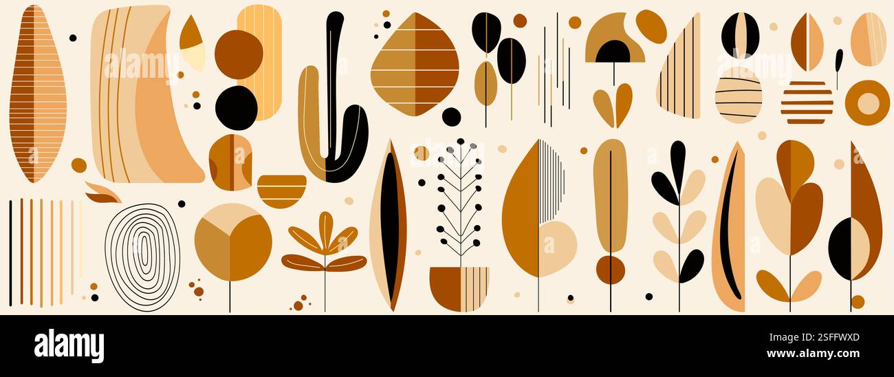set of geometric simple shapes isolated vector Stock Vector