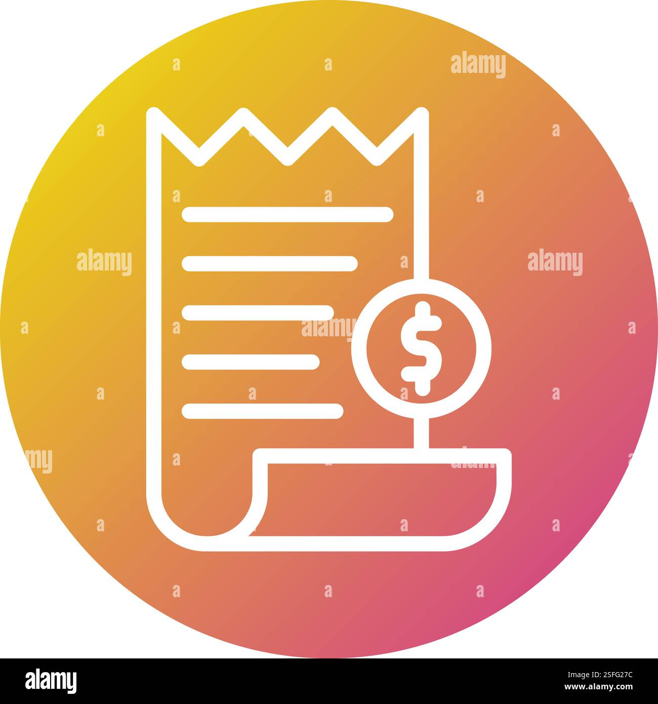 Receipt Vector Icon Design Illustration Stock Vector Image & Art - Alamy