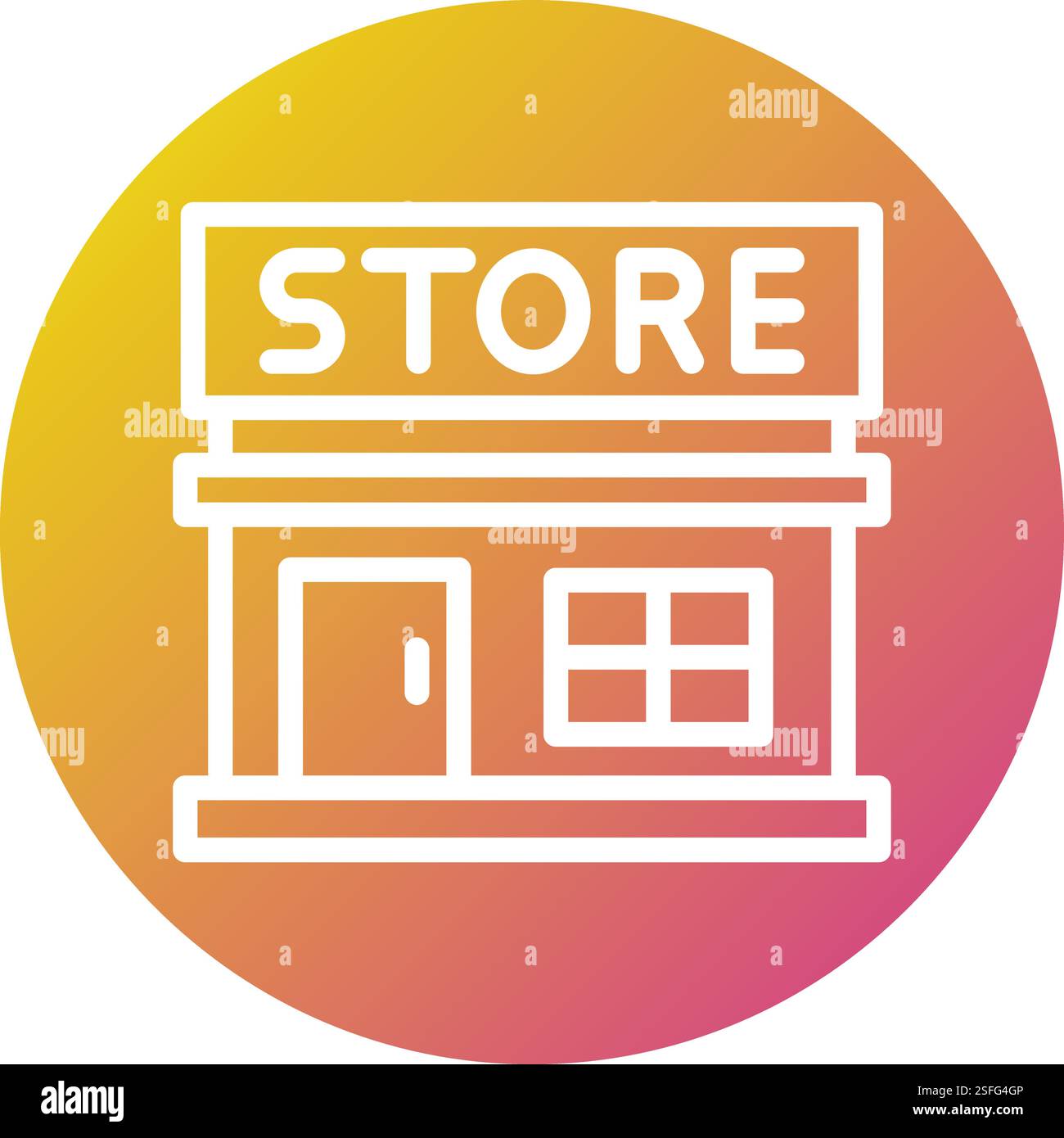 Grocery store Vector Icon Design Illustration Stock Vector