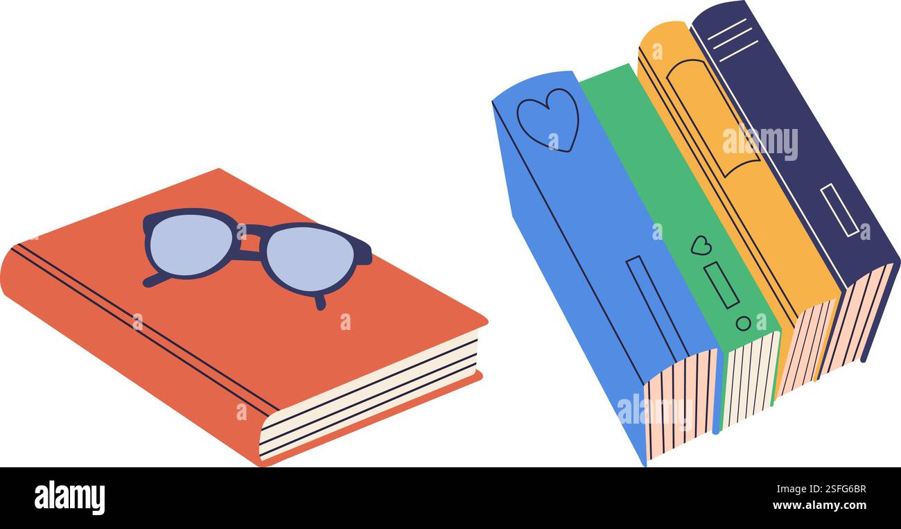 books in doodle style, isolated vector Stock Vector
