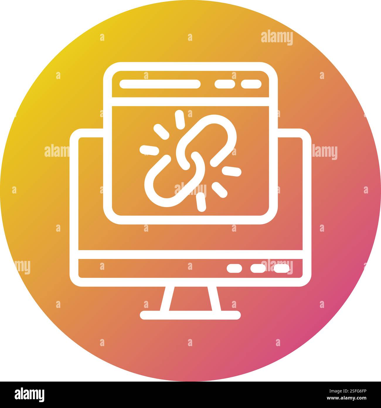 Web link Vector Icon Design Illustration Stock Vector