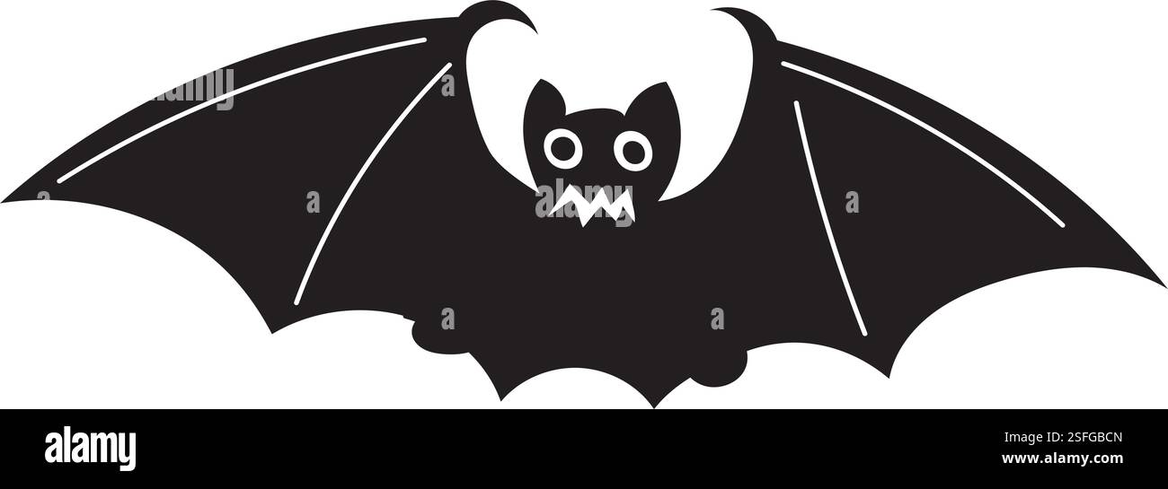 bat silhouette on white background, vector Stock Vector Image & Art - Alamy