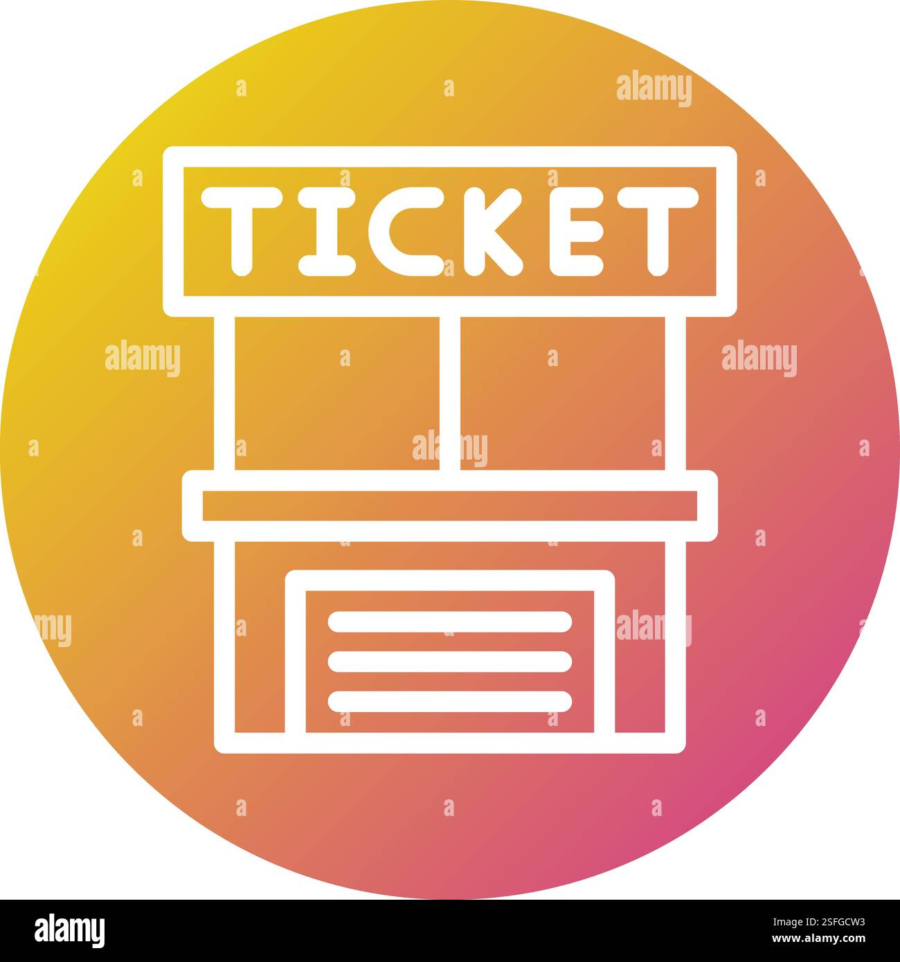 Ticket office Vector Icon Design Illustration Stock Vector