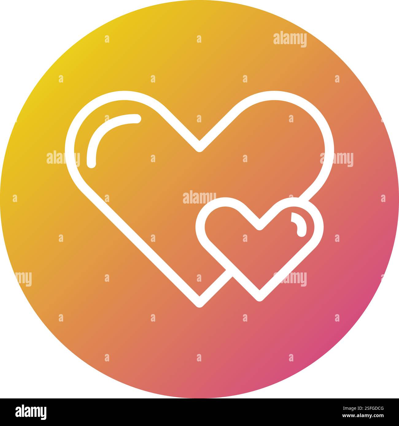 Hearts Vector Icon Design Illustration Stock Vector