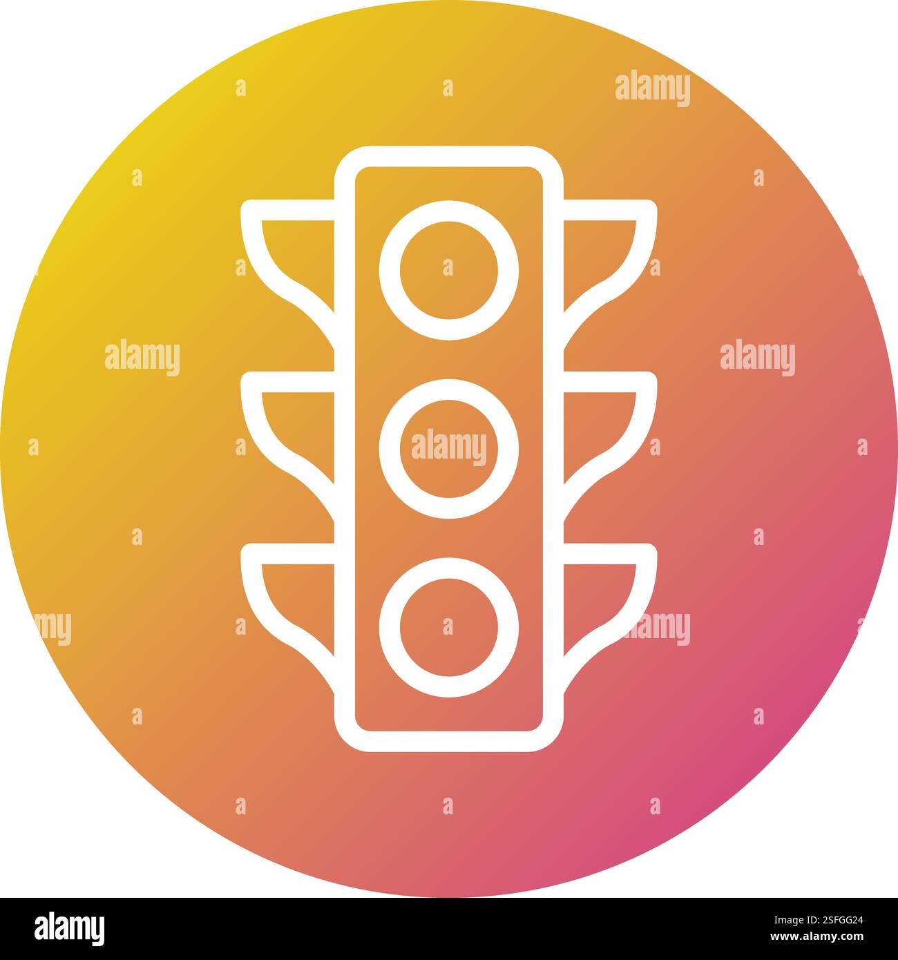 Traffic light Vector Icon Design Illustration Stock Vector