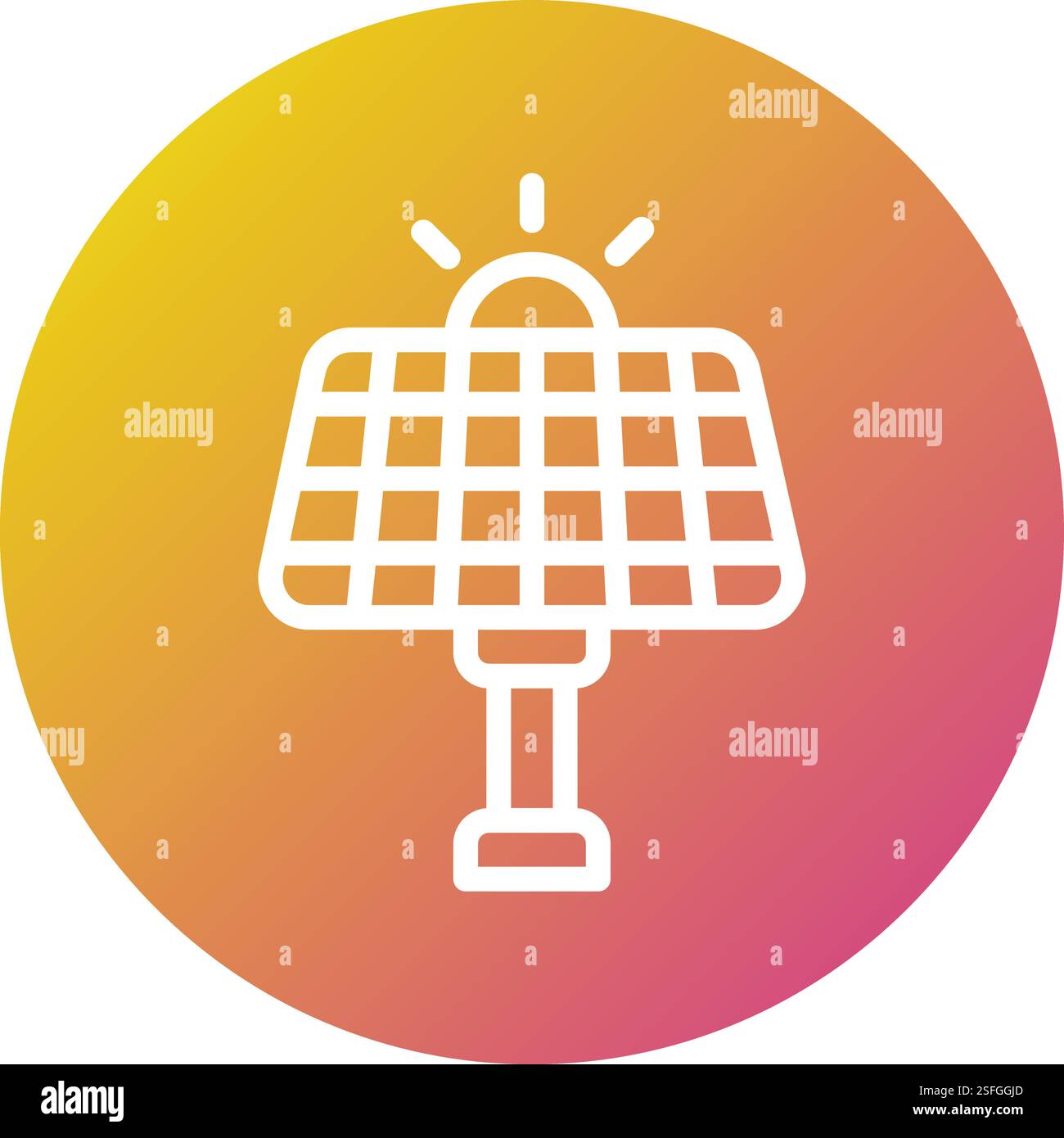 Solar panel Vector Icon Design Illustration Stock Vector