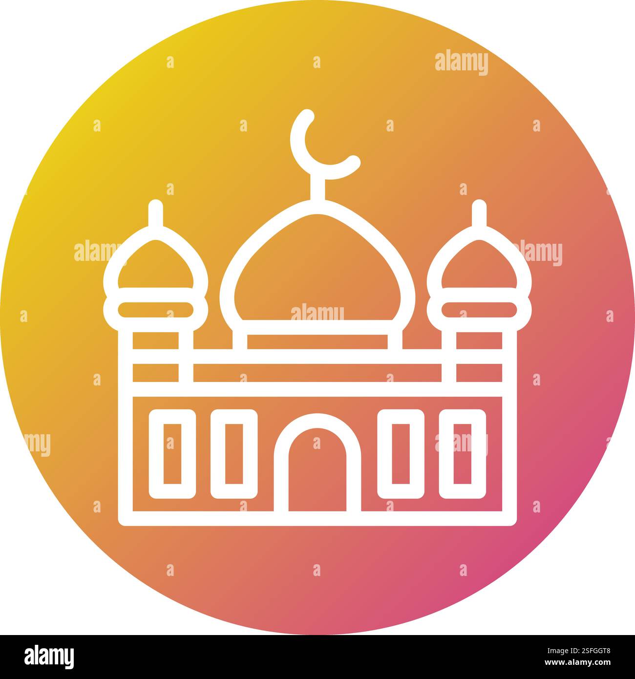 Mosque Vector Icon Design Illustration Stock Vector