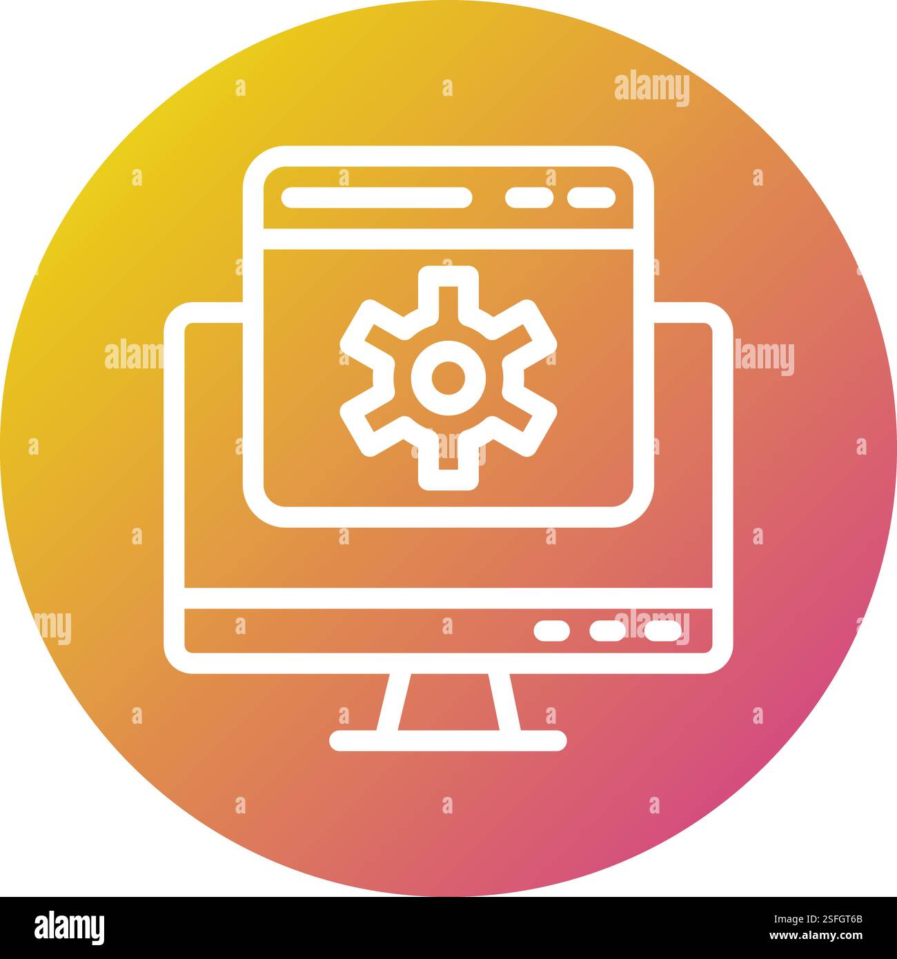 Web setting Vector Icon Design Illustration Stock Vector