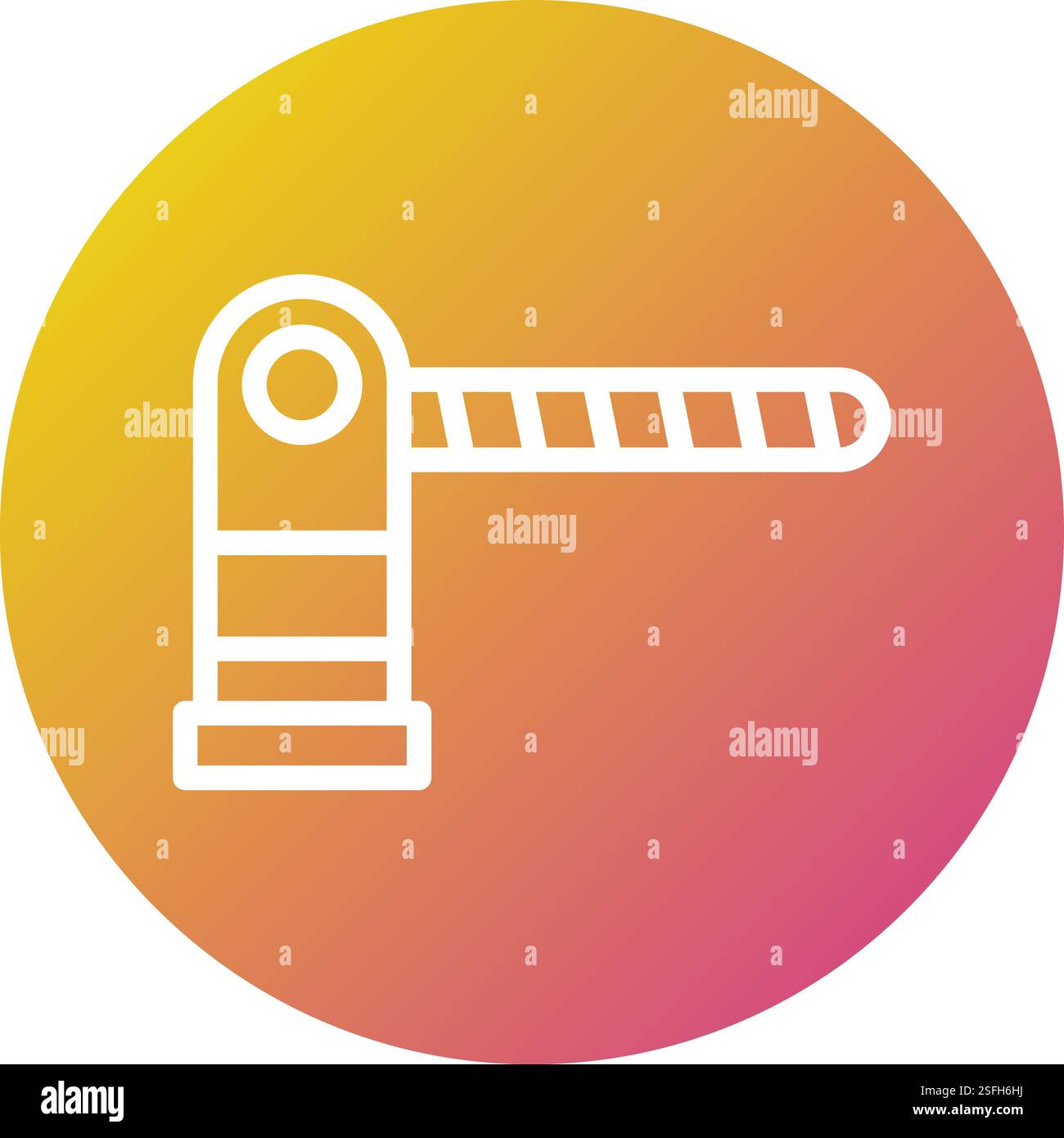 Parking barrier Vector Icon Design Illustration Stock Vector