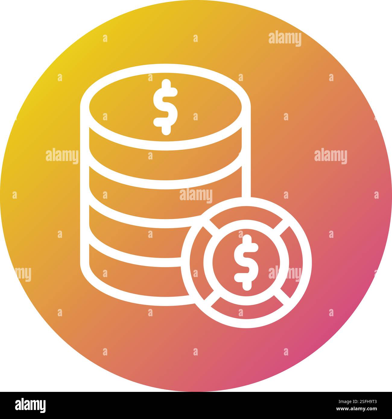 Dollar stack Vector Icon Design Illustration Stock Vector