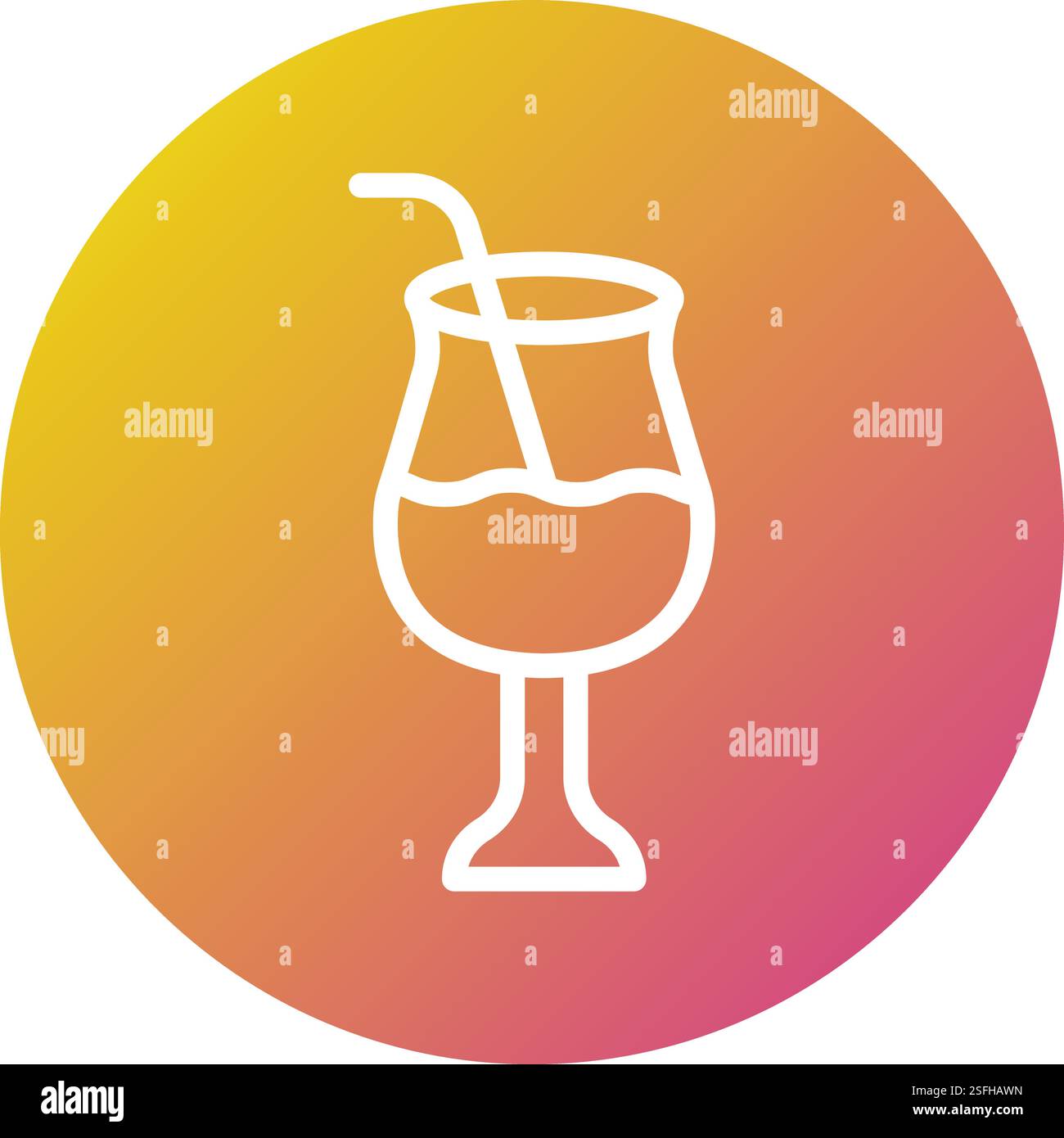 Cocktail Vector Icon Design Illustration Stock Vector