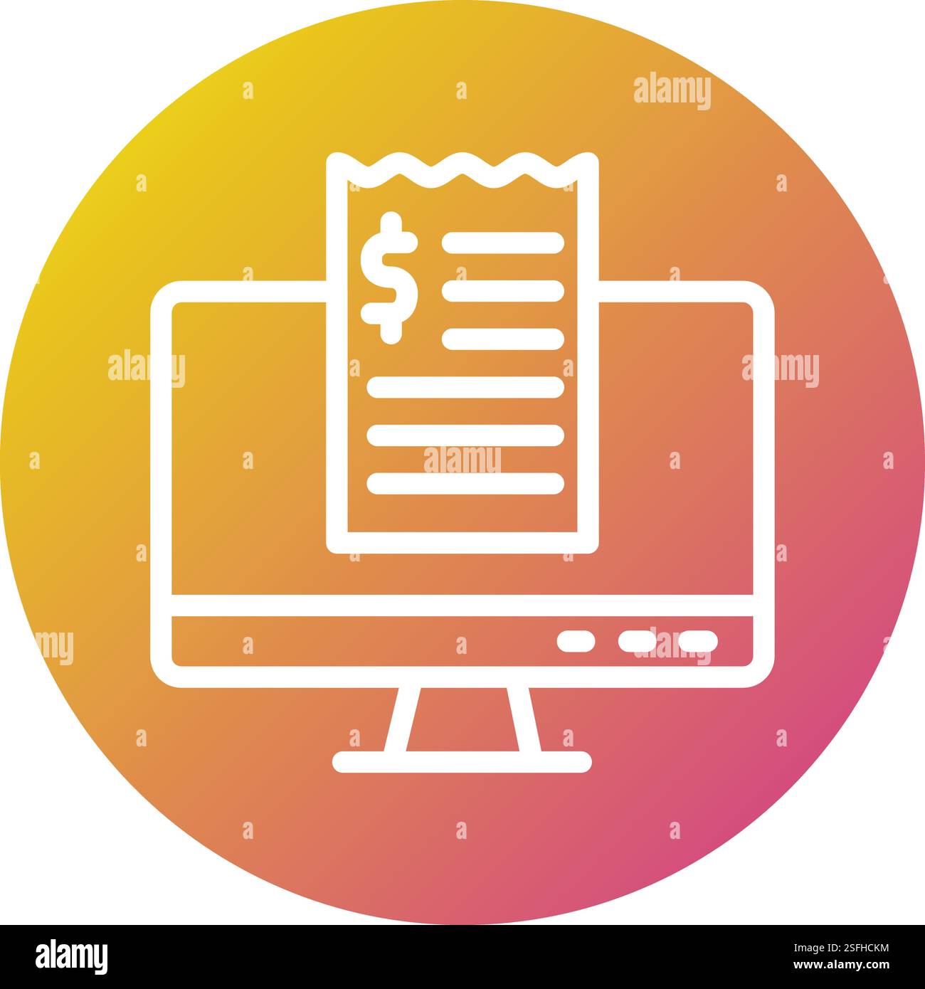 Invoice slip Vector Icon Design Illustration Stock Vector Image & Art ...