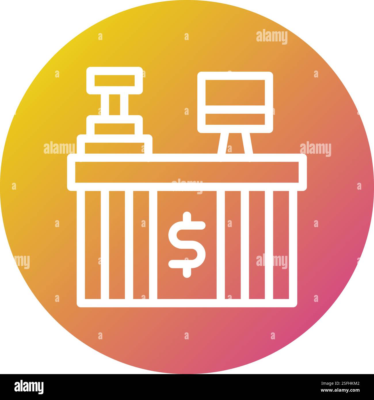 Cash counter Vector Icon Design Illustration Stock Vector Image & Art ...