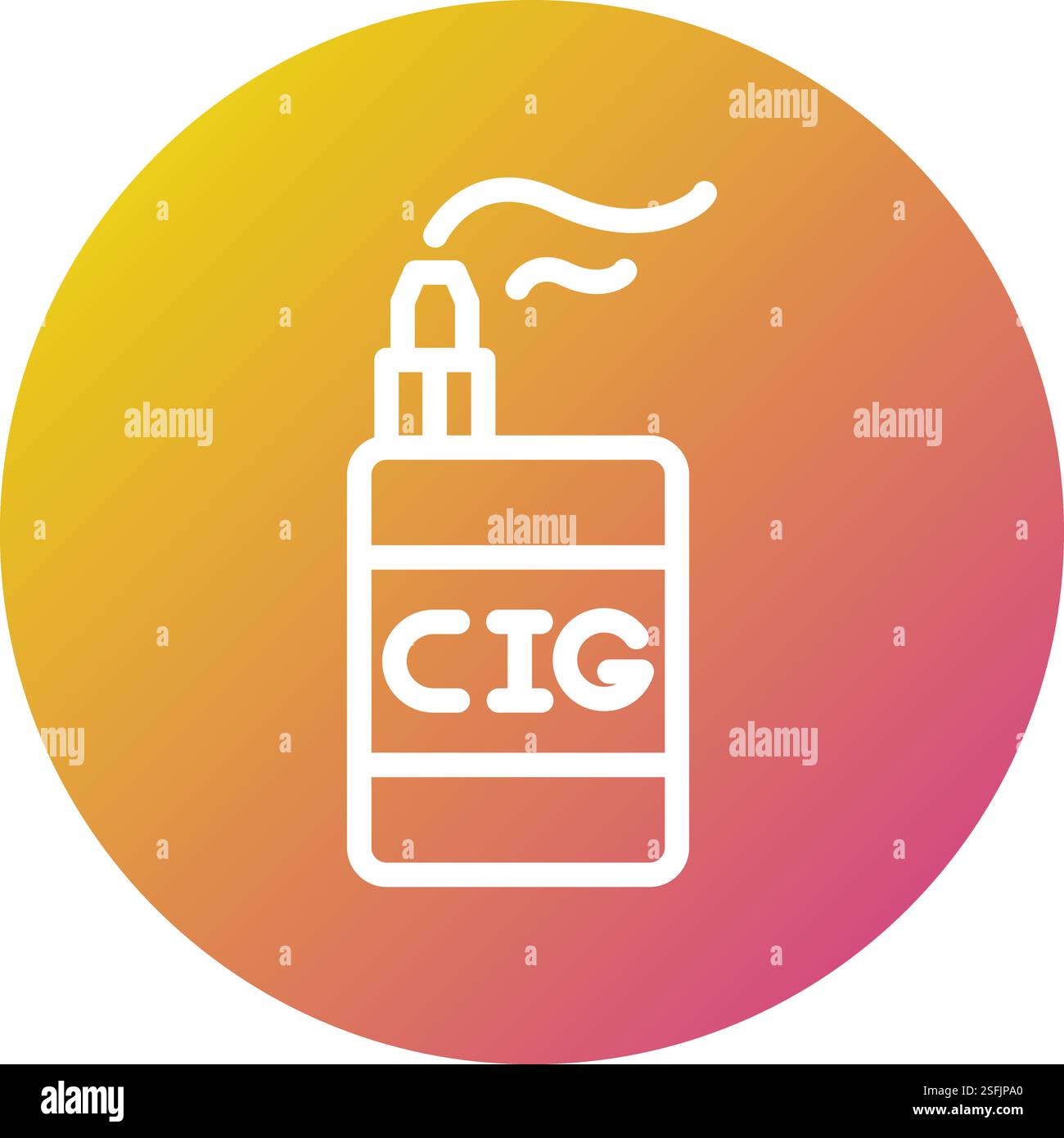 Electronic cigarette Vector Icon Design Illustration Stock Vector