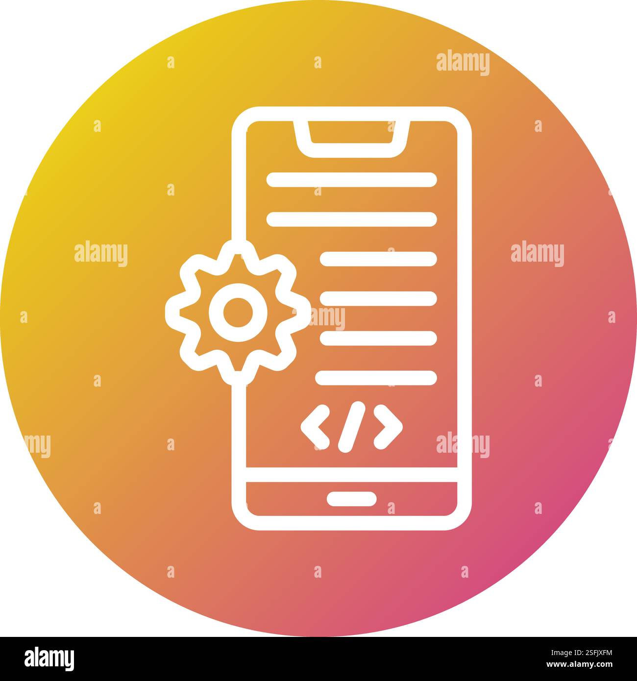 App Development Vector Icon Design Illustration Stock Vector