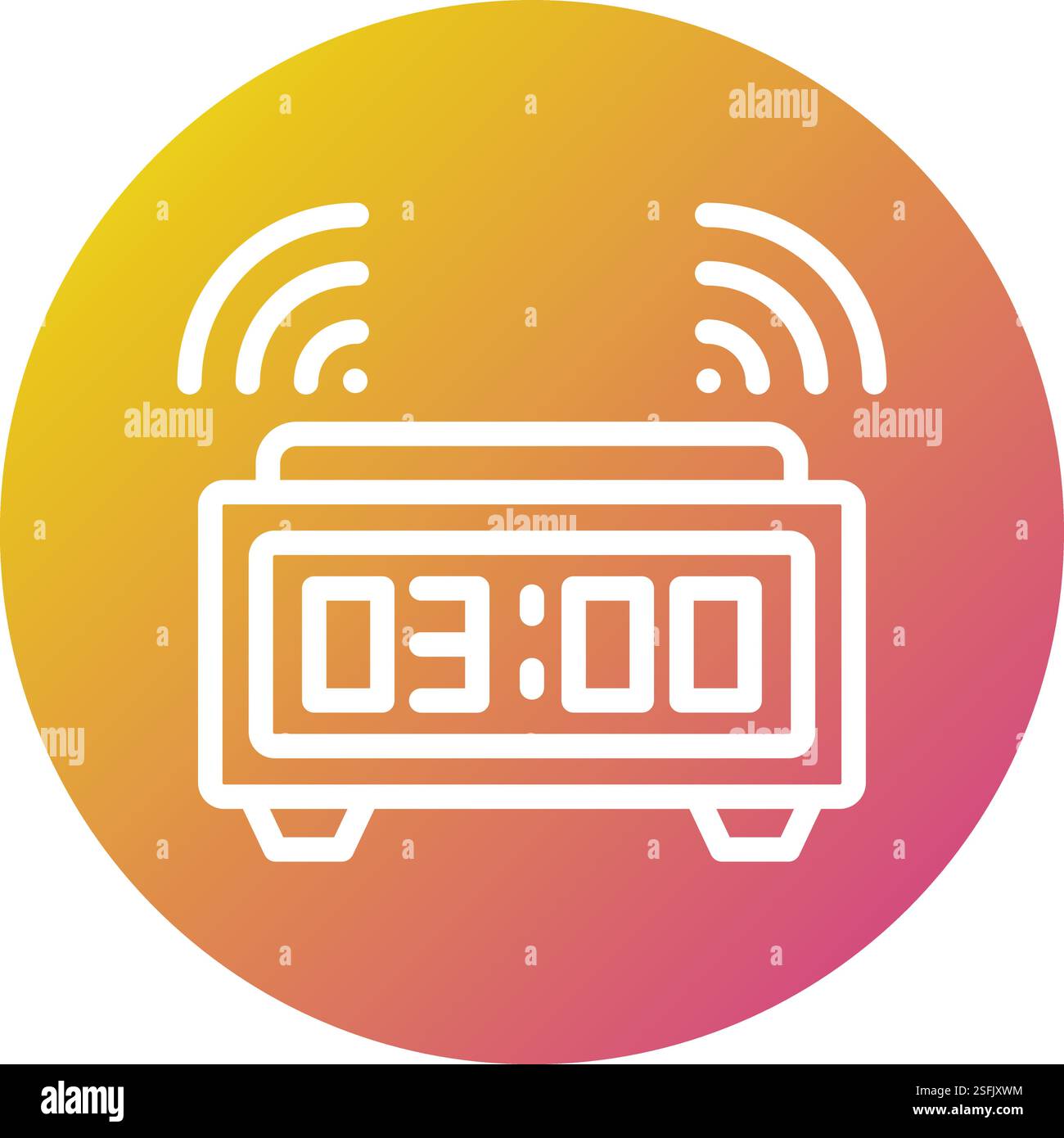 Digital alarm clock Vector Icon Design Illustration Stock Vector