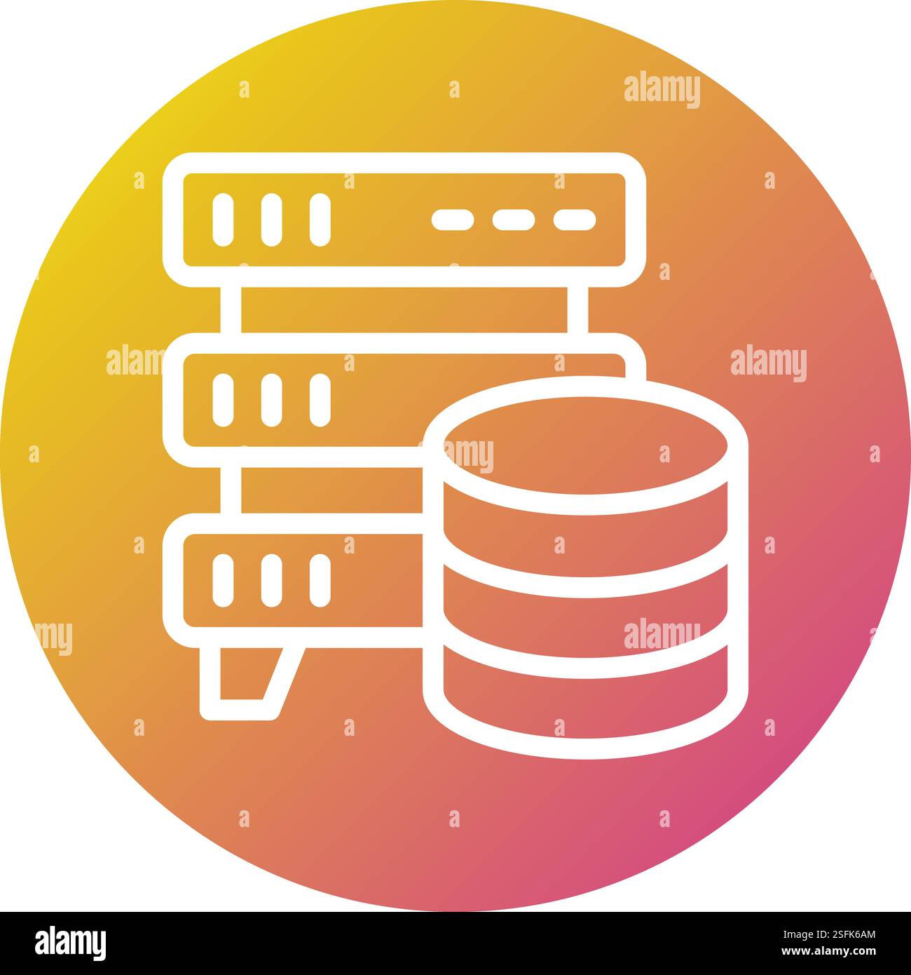 Database Storage Vector Icon Design Illustration Stock Vector