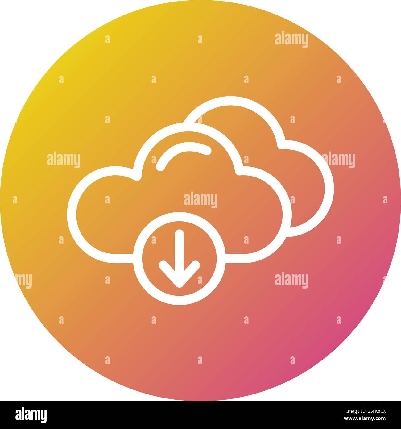 Cloud Download Vector Icon Design Illustration Stock Vector