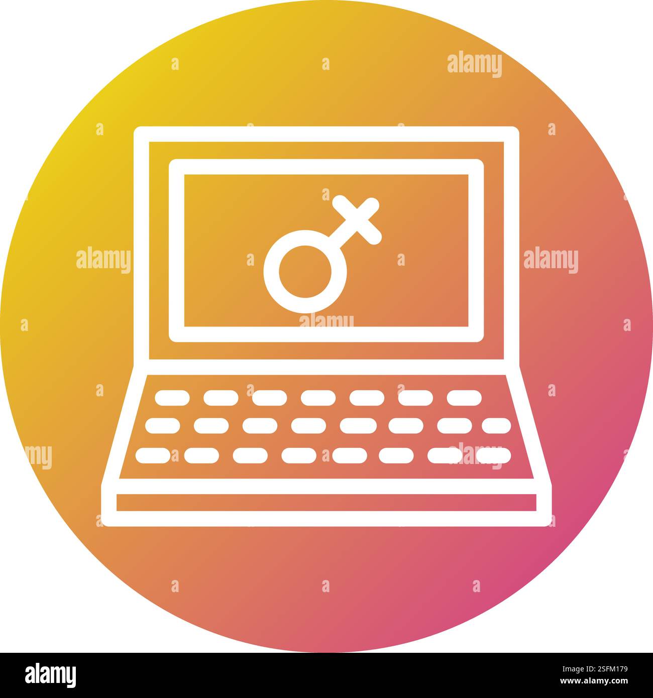 Female gender icon line Cut Out Stock Images & Pictures - Alamy