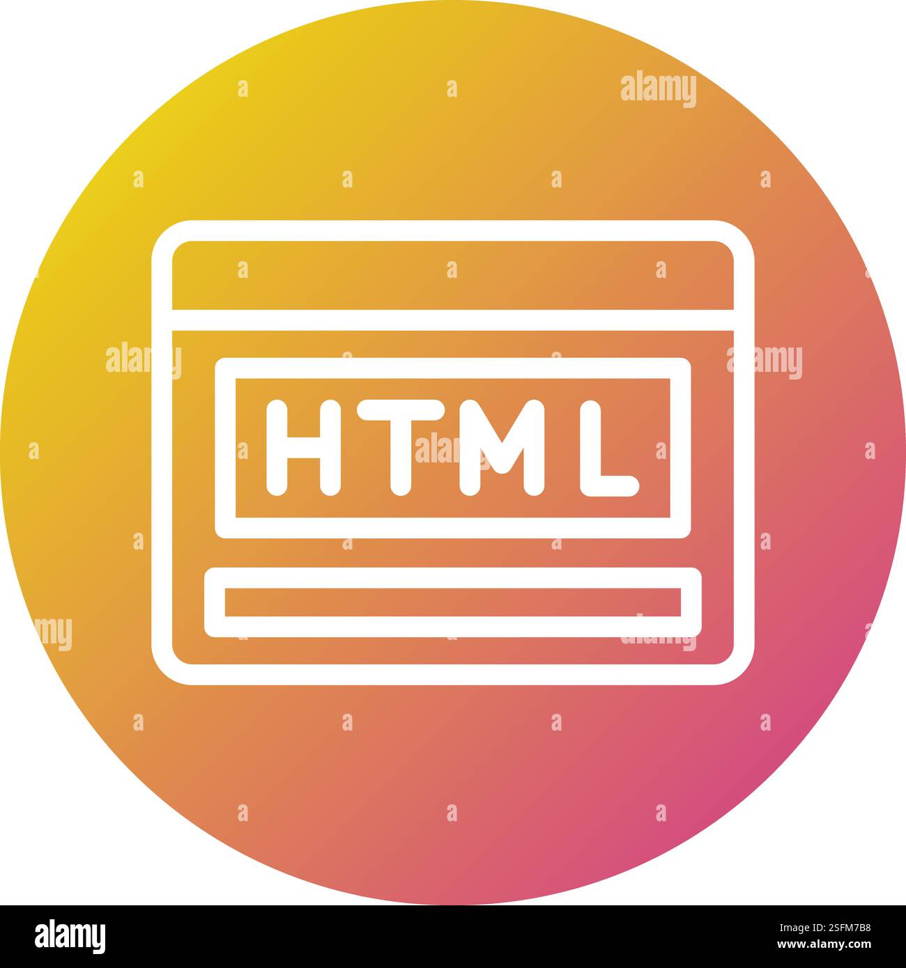 Html Vector Icon Design Illustration Stock Vector