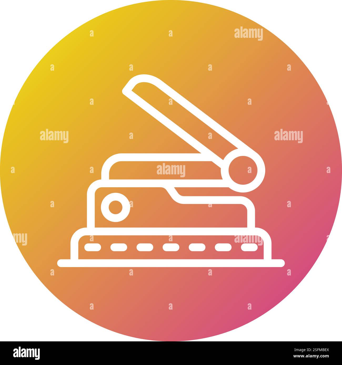 Hole Puncher Vector Icon Design Illustration Stock Vector