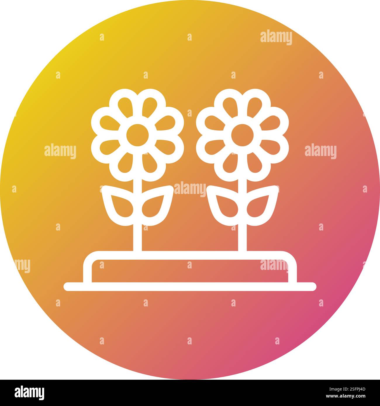 Flowers Vector Icon Design Illustration Stock Vector
