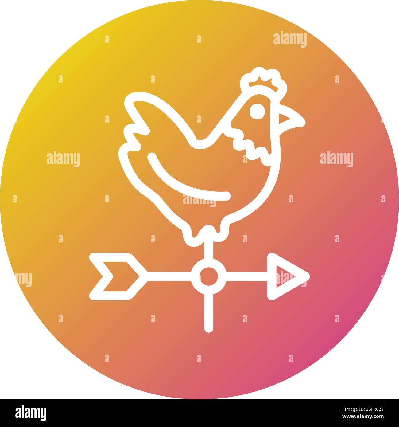 Weather Vane Vector Icon Design Illustration Stock Vector