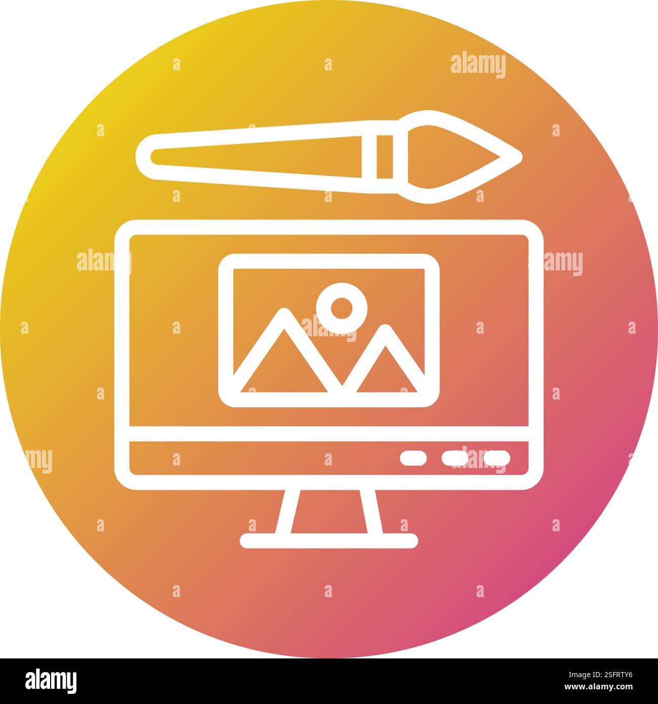 Digital Art Vector Icon Design Illustration Stock Vector