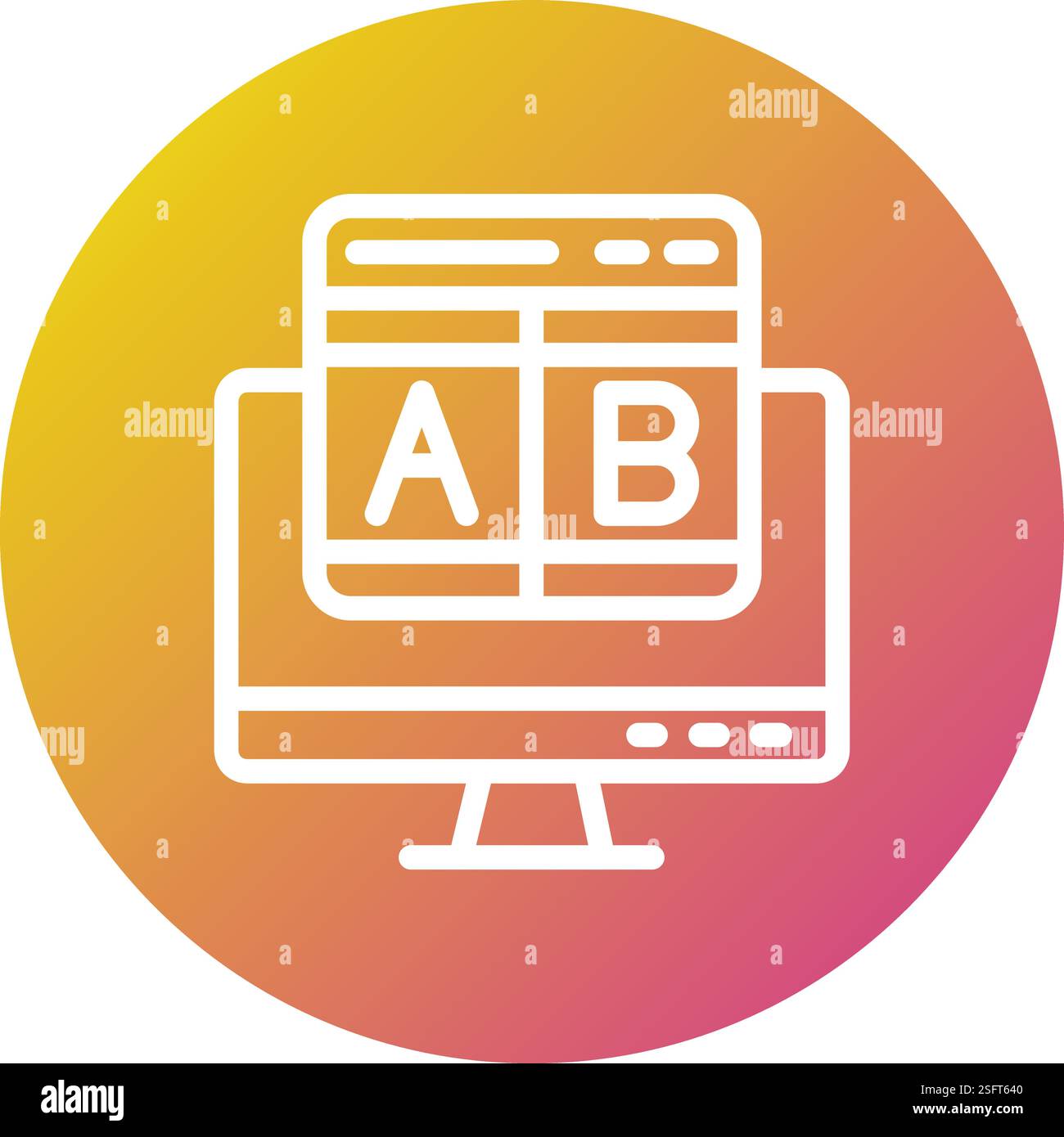 Ab testing Vector Icon Design Illustration Stock Vector